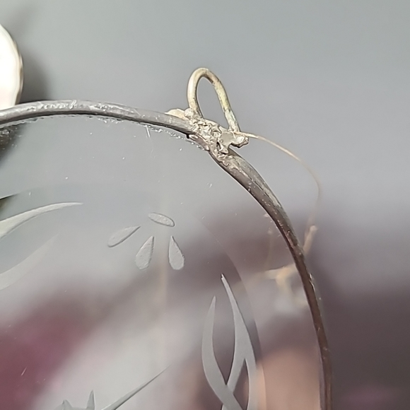 Vintage Engraved Glass Window Hanging Unicorn 6"x4" - Picture 5 of 6